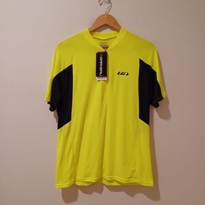 NWT Cycling Jersey Louis Garneau Men's Size M Connection Short Sleeve Relax Fit